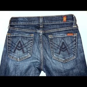 7 For All Mankind A Pocket Flare Jeans Dark Blue kids size 12